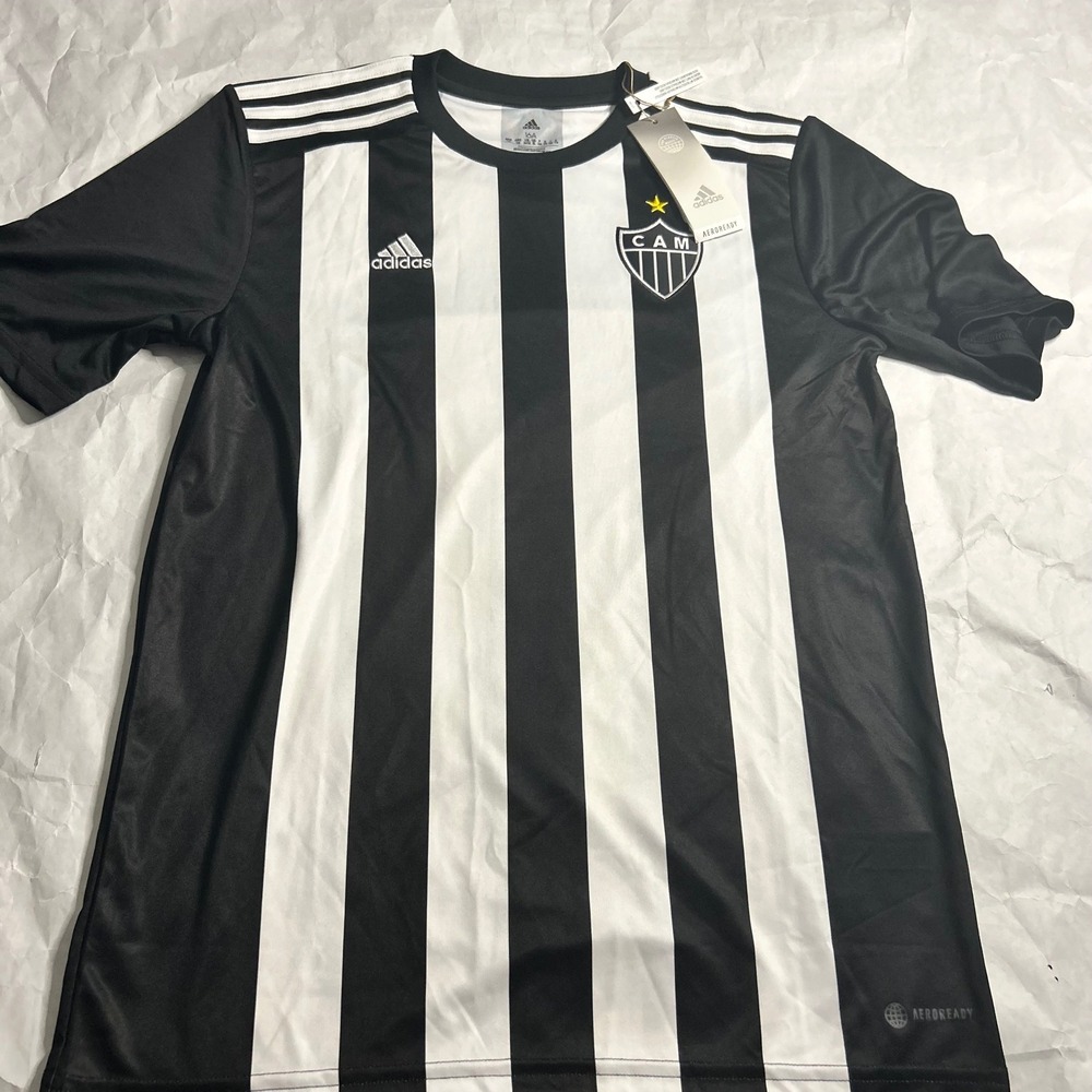 Adidas Aeroready Atletico Mineiro Kids Soccer Jersey Black White Striped‎ CAM